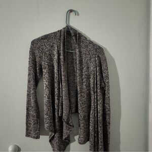 About A Girl Charcoal Open Front Cardigan